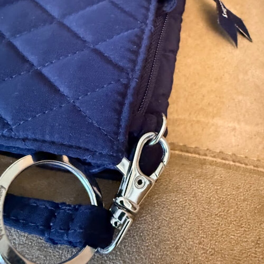 Vera Bradly Wallet with lanyard navy blue - Picture 9 of 14